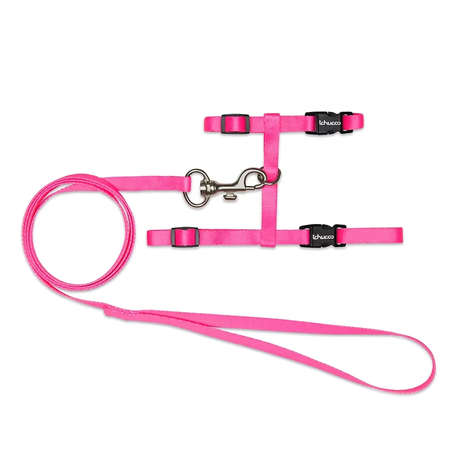 Peitoral H com Guia para Gatos Tchucoo Rosa